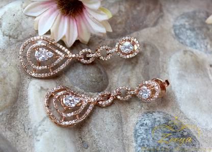 Rose Gold Cocktail Earrings