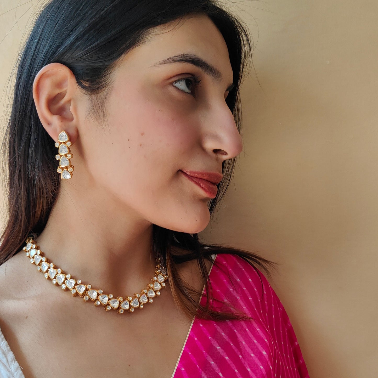Delicate Polki Necklace