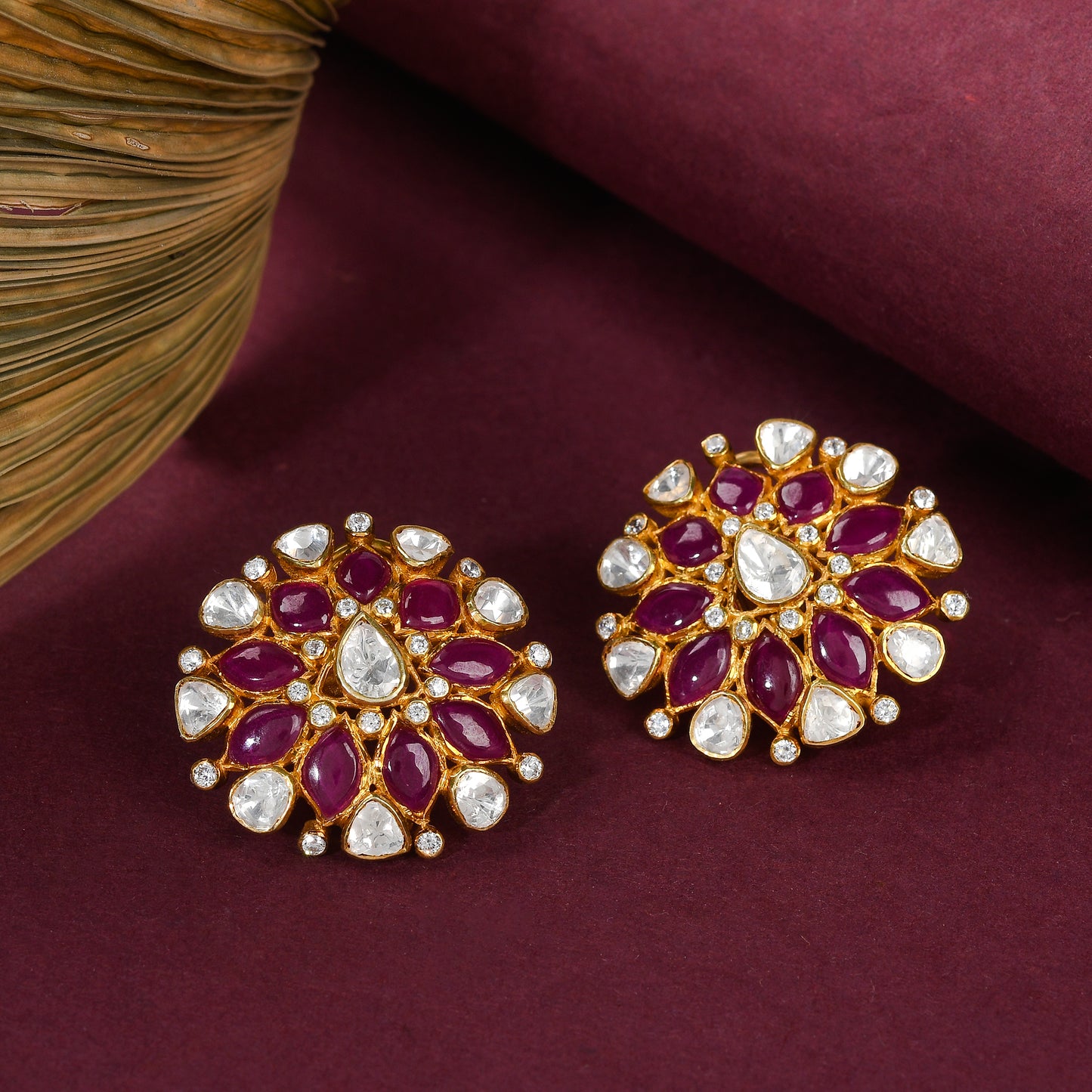 Ruby Polki Earrings