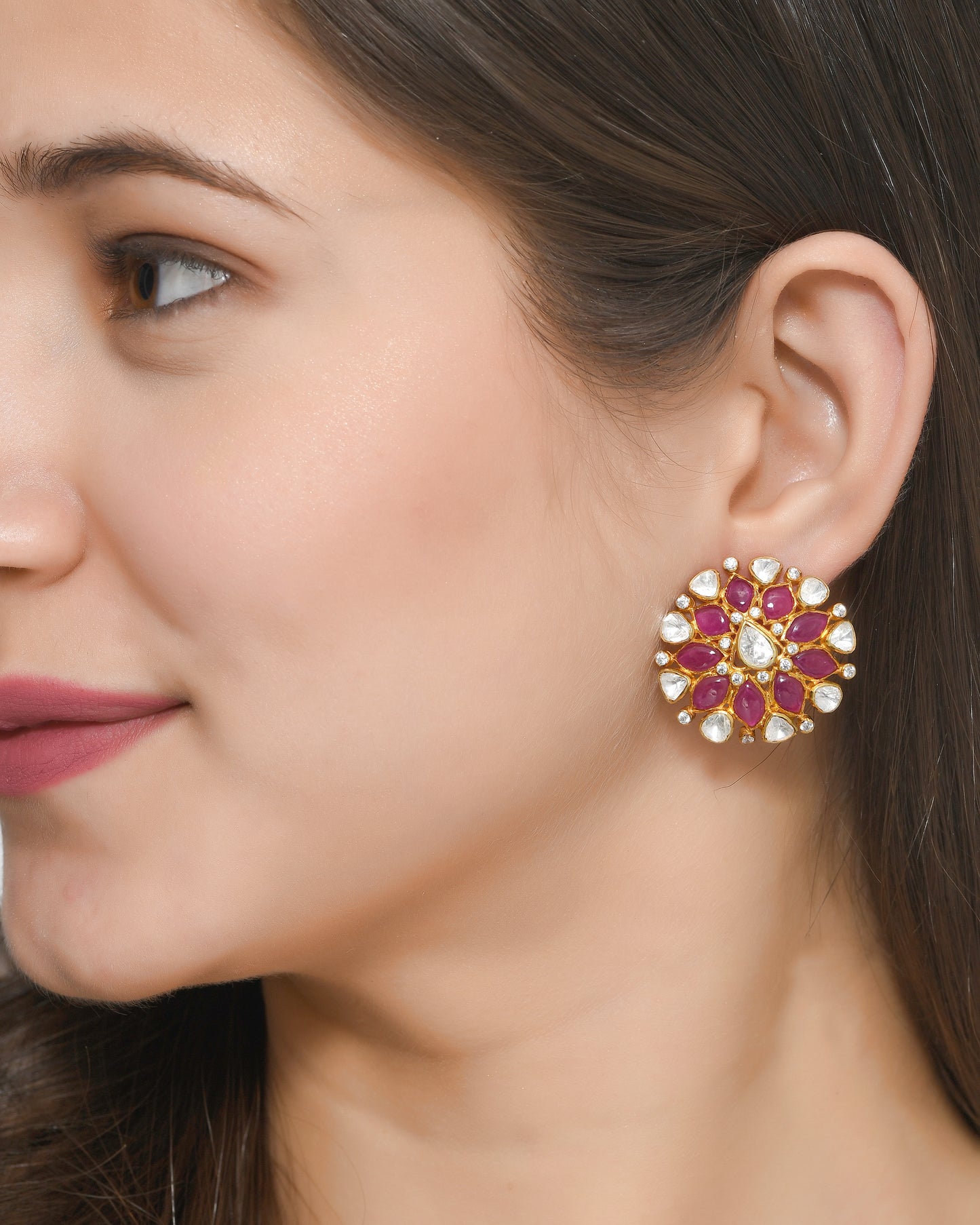 Ruby Polki Earrings