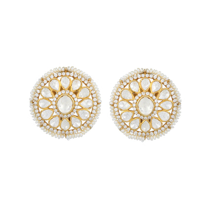 Pearl Polki Earrings