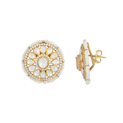 Pearl Polki Earrings
