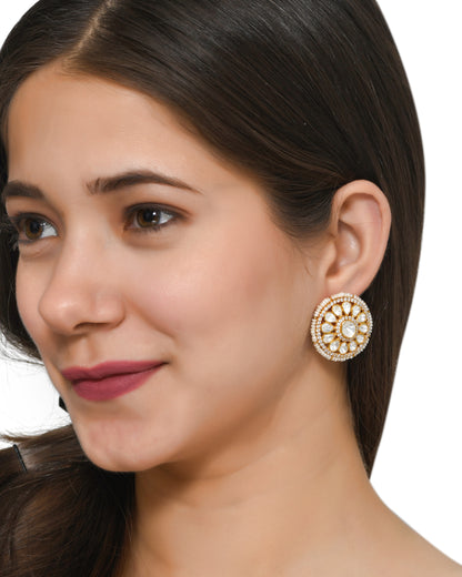 Pearl Polki Earrings