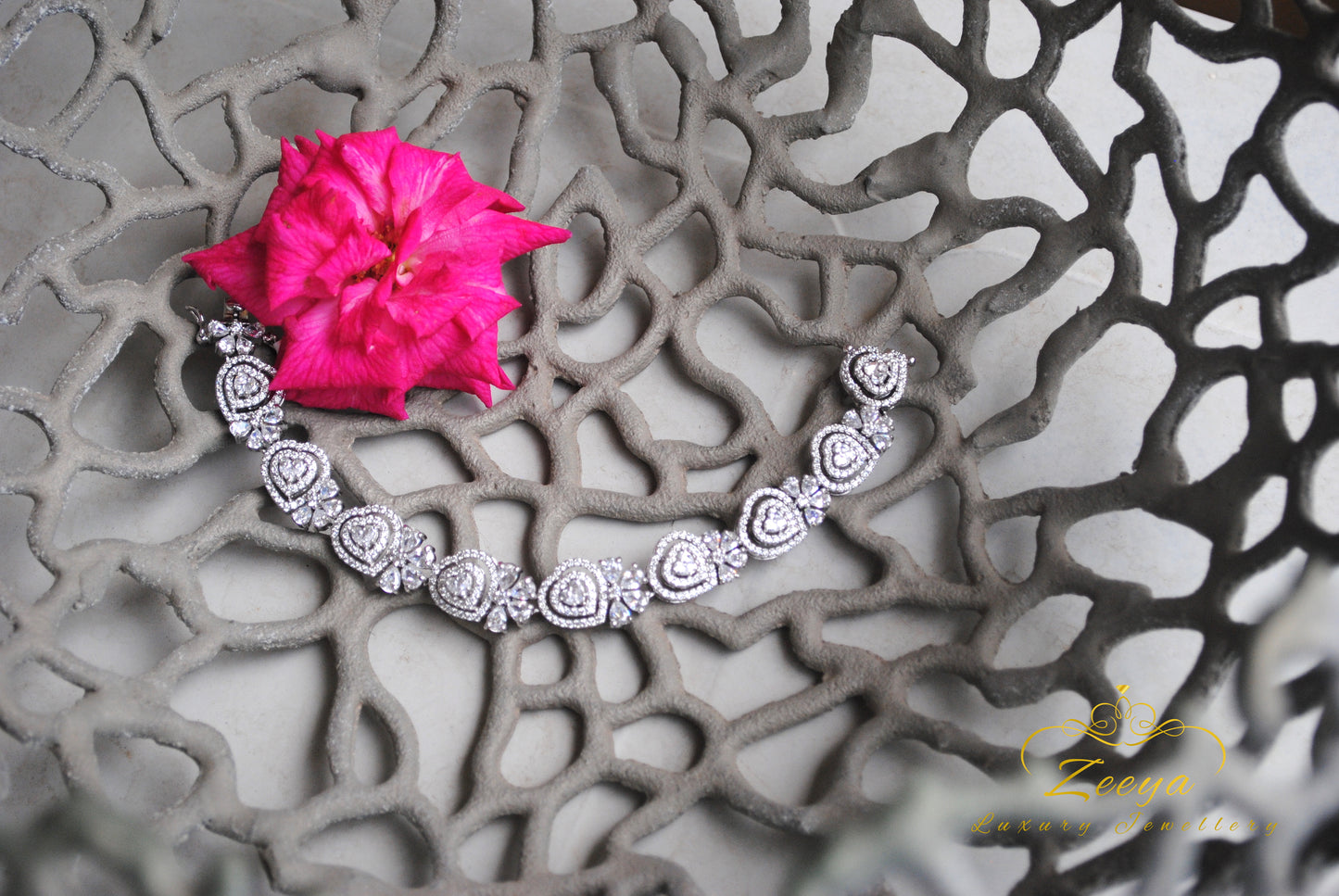 Fancy Heart Tennis Bracelet