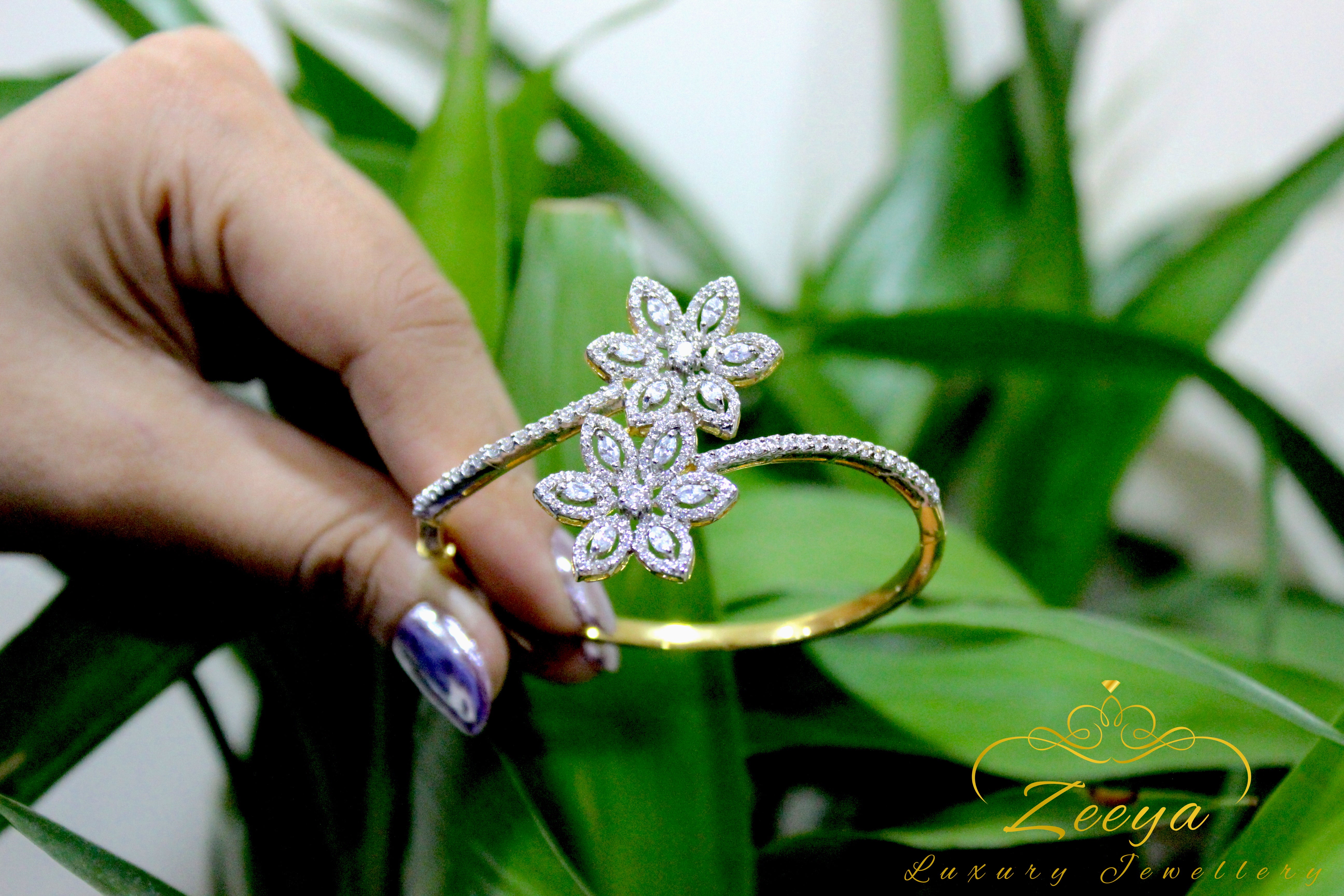 Floral Bouquet Diamond Bracelet  Fancy Design For Her  CaratLane