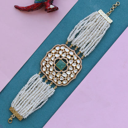 Carved Emerald Bracelet