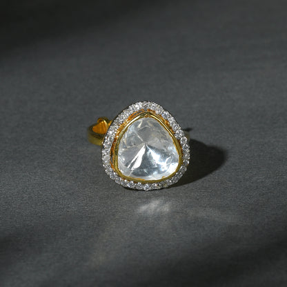 Classic Solitaire Polki Ring