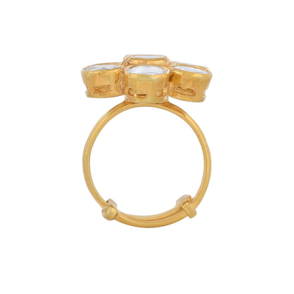 Floral Polki Ring