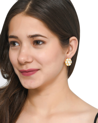 Easy to wear Polki Studs