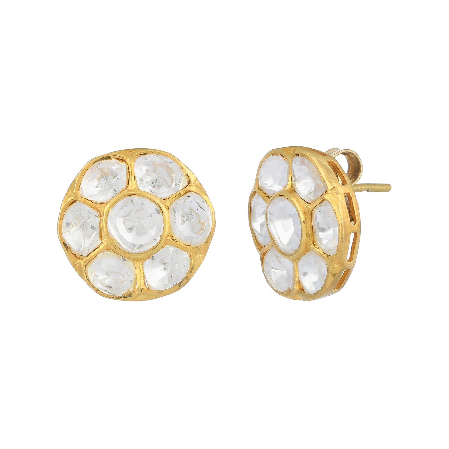 Easy to wear Polki Studs