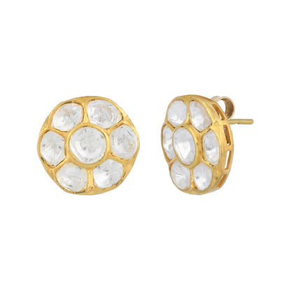 Easy to wear Polki Studs