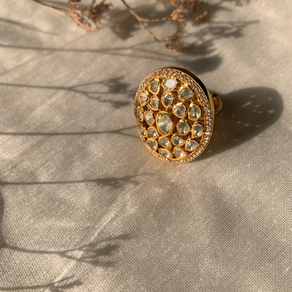 Oval Polki Ring