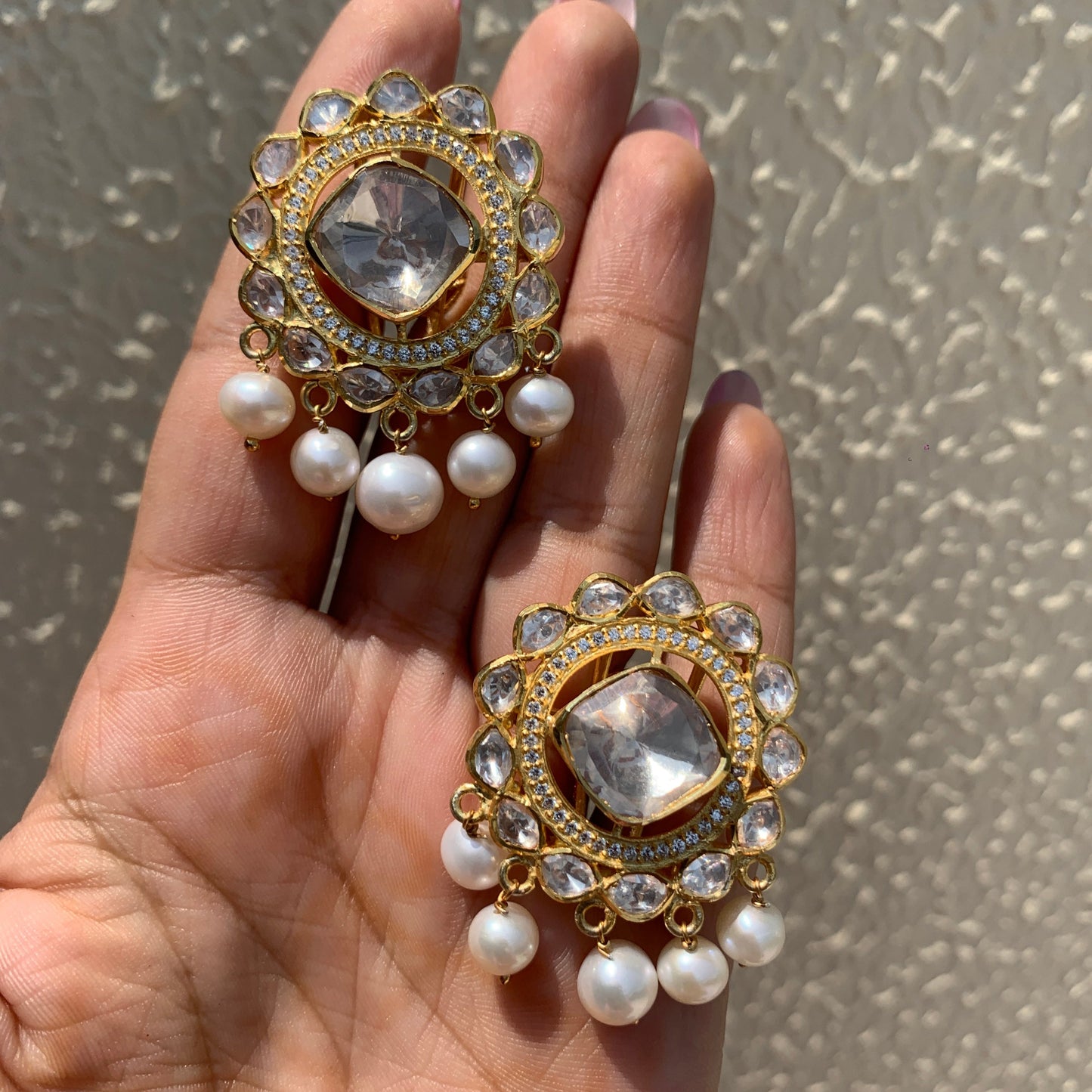 Fancy Solitaire Polki Studs