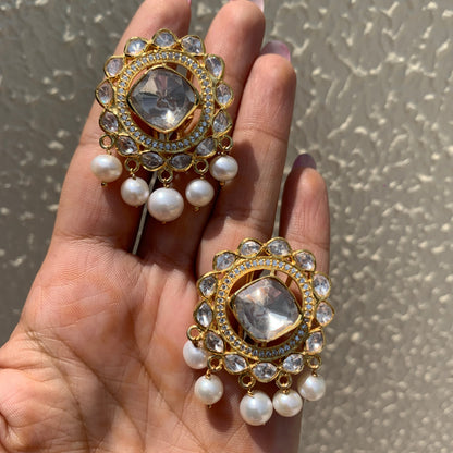 Fancy Solitaire Polki Studs