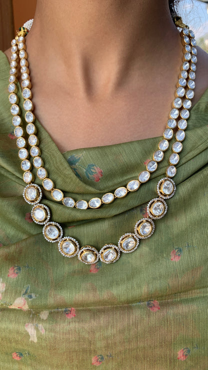 Layered Polki Necklace Set