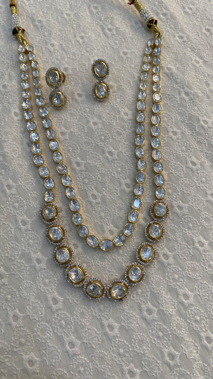 Layered Polki Necklace Set