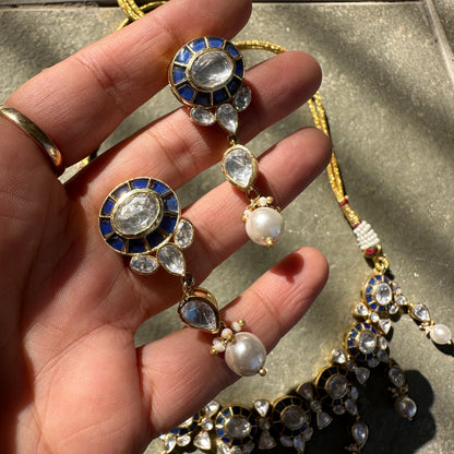 Blue Meenakari Necklace Set