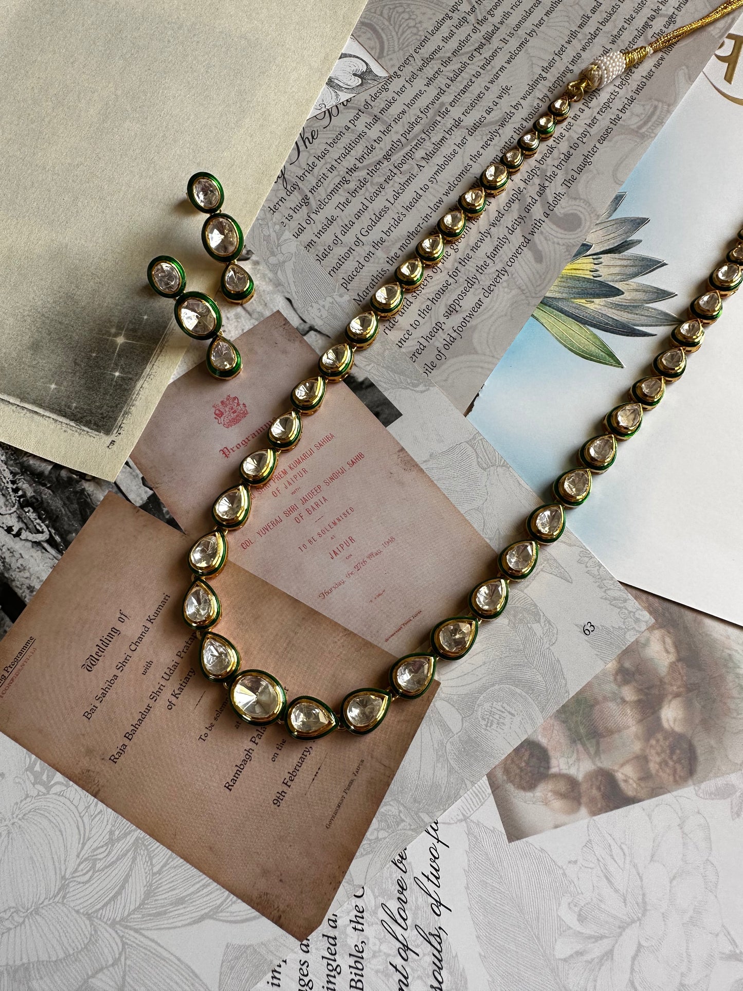 Roza Meenakari Necklace Set
