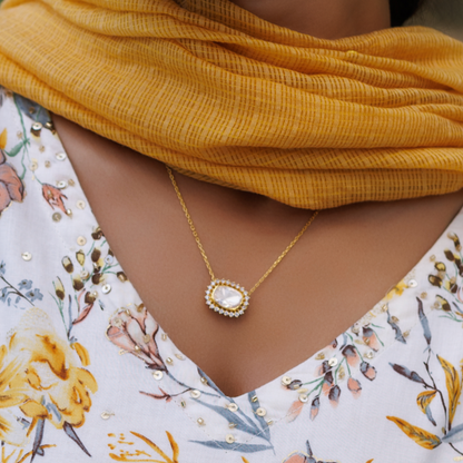 Sunflower Polki Pendant