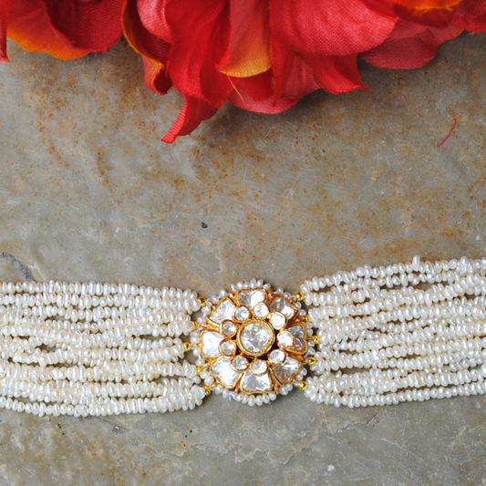 Flower Kundan Bracelet