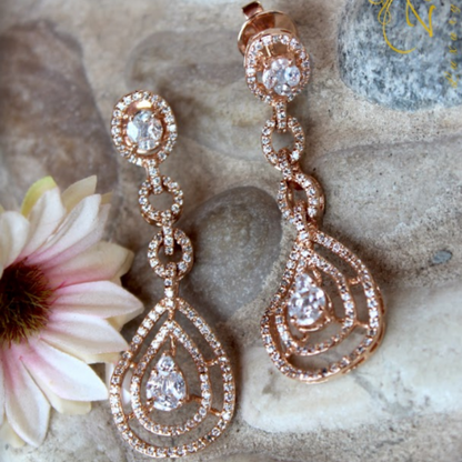 Rose Gold Cocktail Earrings