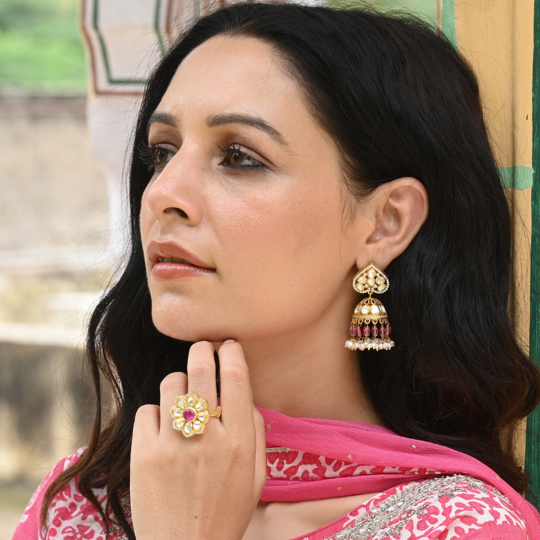 Polki Jhumkis