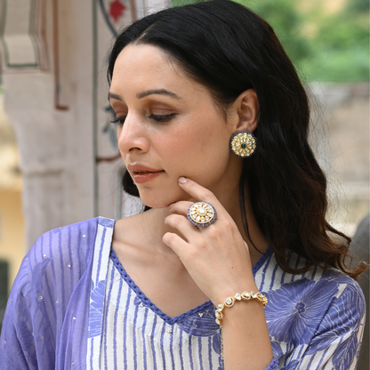 Emerald Polki Earrings