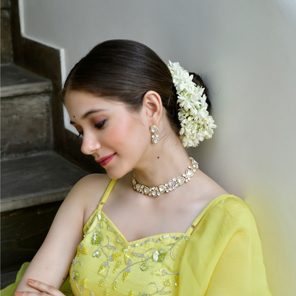 Floral Polki Necklace Set