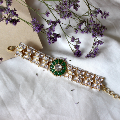 Emerald Polki Bracelet