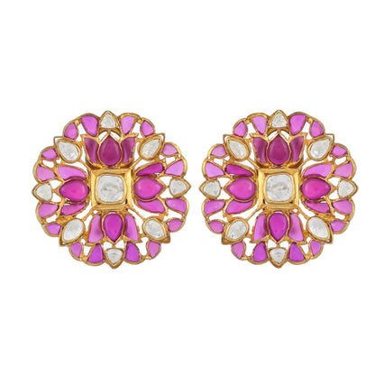 Floral Ruby Earrings