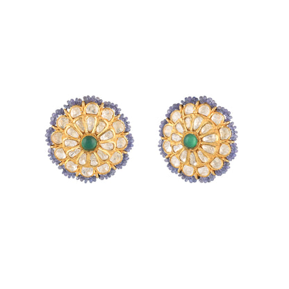 Emerald Polki Earrings