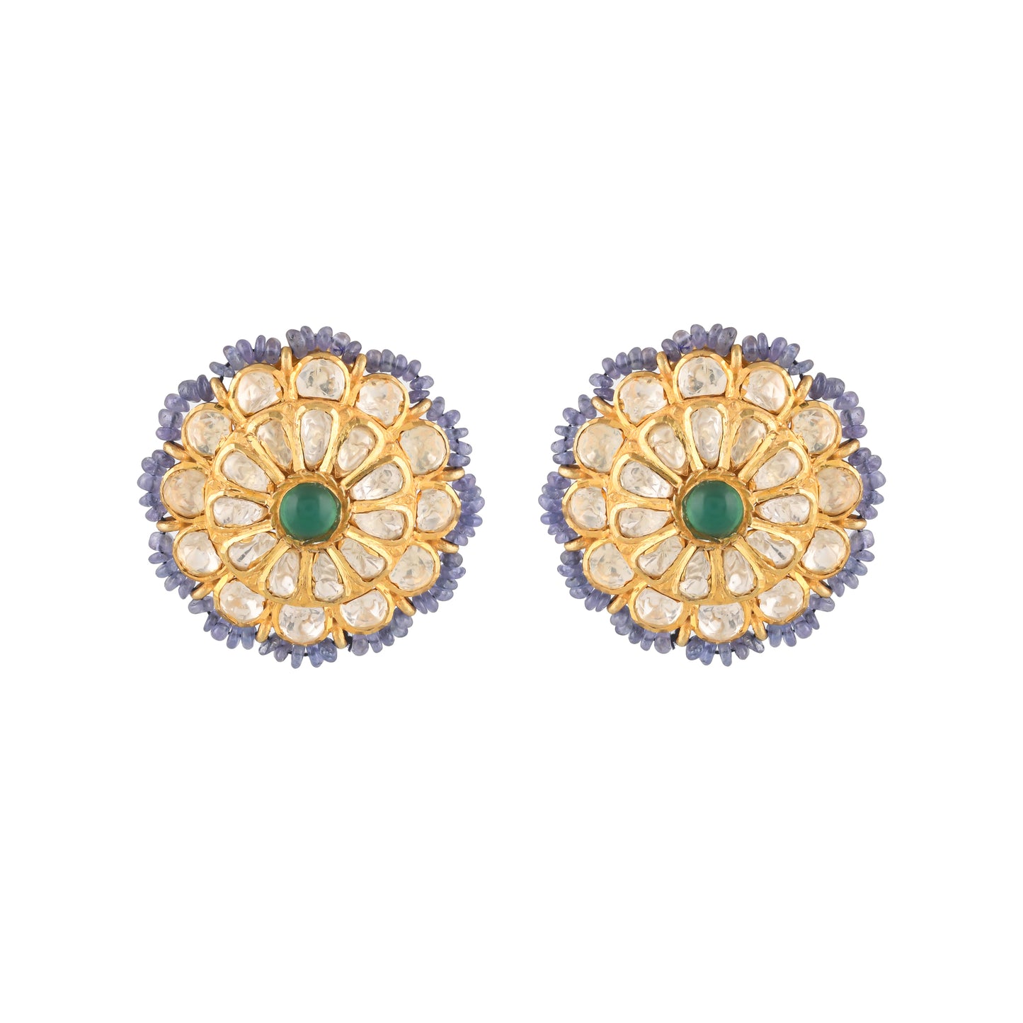 Emerald Polki Earrings
