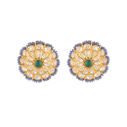 Emerald Polki Earrings