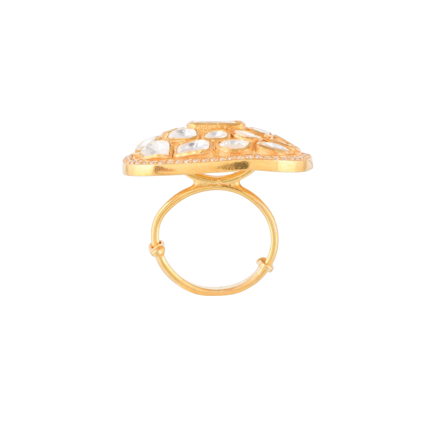 Square Polki Ring