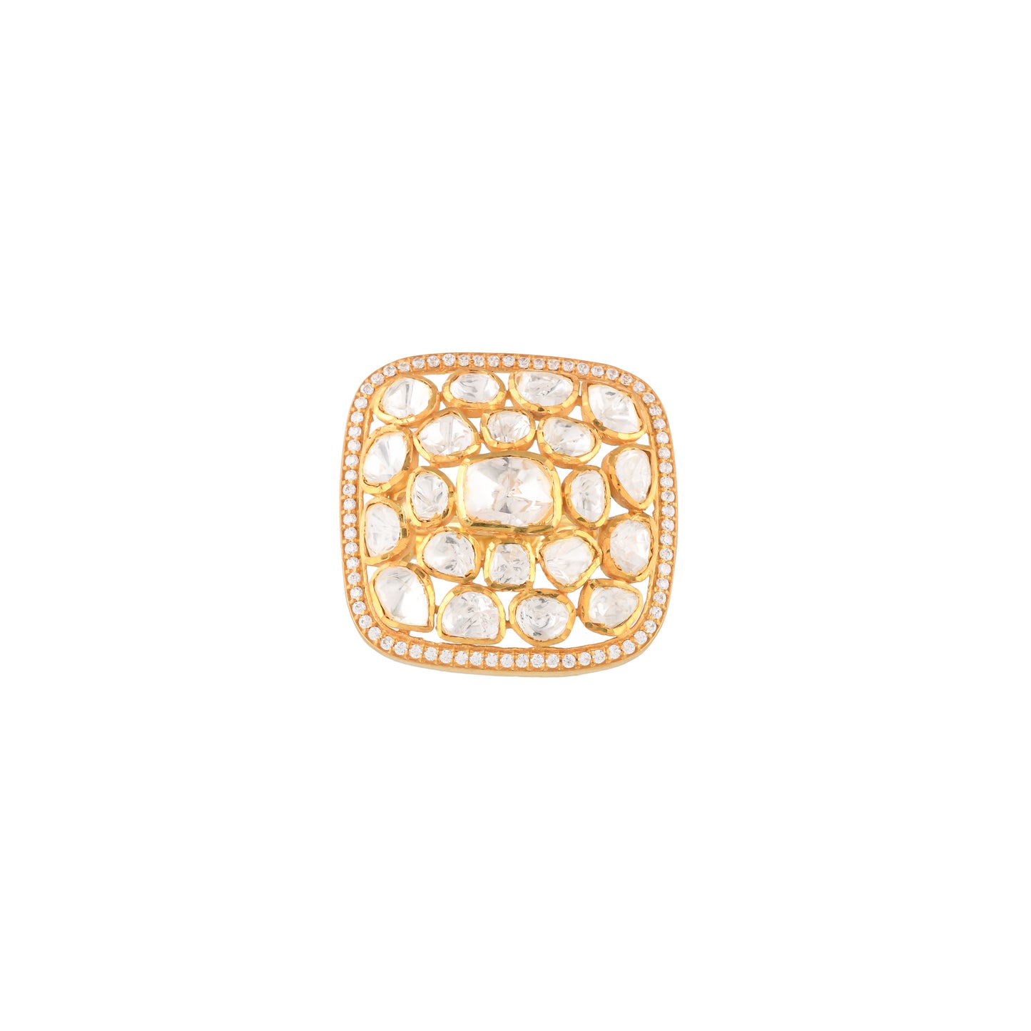 Square Polki Ring