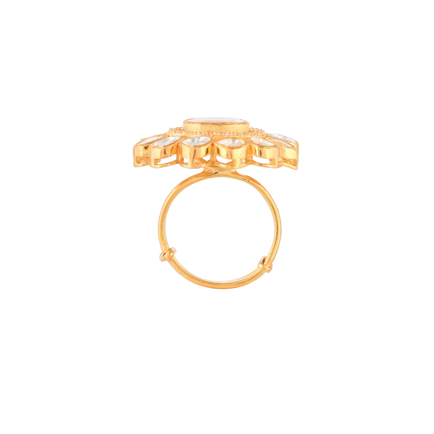 Oval Polki Ring