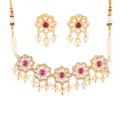 Floral Polki Choker Set