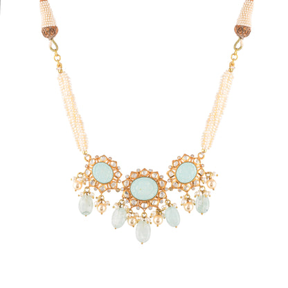 Pastel Pearl Polki Choker
