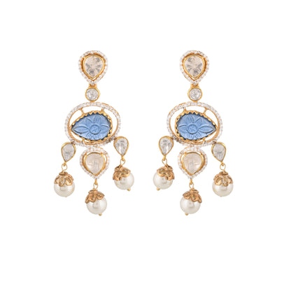 Sapphire Polki Chandbalis
