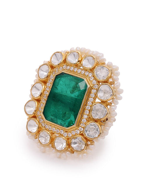 Polki Emerald Ring